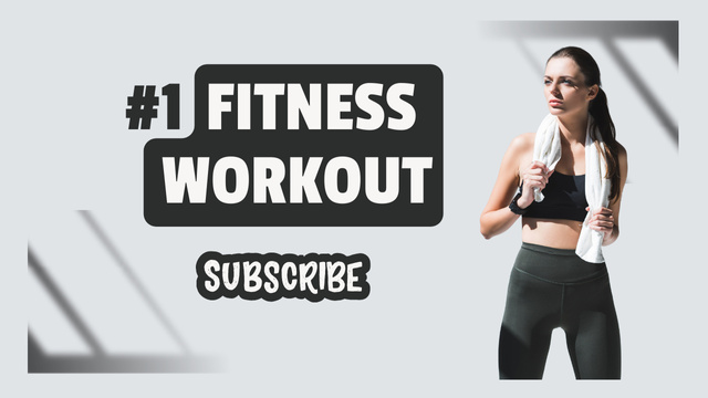 Fitness Workout Online Youtube Thumbnail Design Template