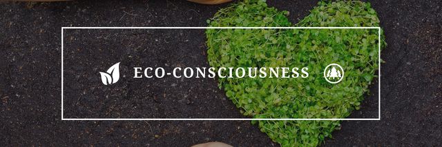 Eco Term on Heart of Leaves Twitter Design Template