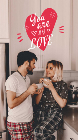 Cute Valentine's Day Holiday Greeting Instagram Story Design Template