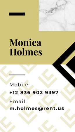 Real Estate Specialist Services Offer Business Card US Vertical Design Template