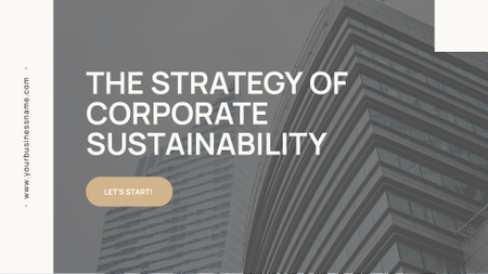 Plantilla de diseño de Estrategia de Sostenibilidad Corporativa Presentation Wide 