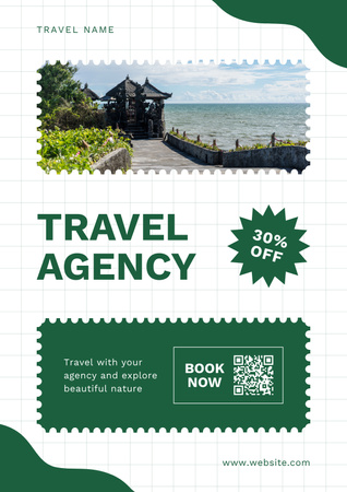 Plantilla de diseño de Viaja a la hermosa naturaleza Poster 