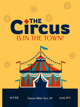Circus Show Announcement Poster US tervezősablon