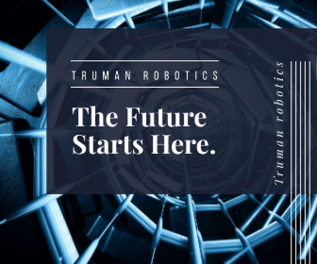 Ontwerpsjabloon van Large Rectangle van Promotion of Robotics Enterprise of Future