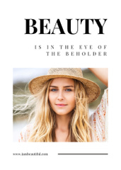 Inspirational Quote About Beauty with Woman in Hat