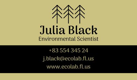 Environmental Scientist Services Offer Business card Tasarım Şablonu
