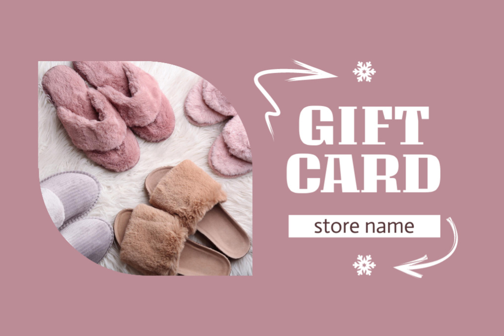 Modèle de visuel Special Offer of Home Slippers - Gift Certificate