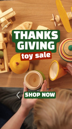 Modèle de visuel Offre de vente de jouets de Thanksgiving en boutique - TikTok Video