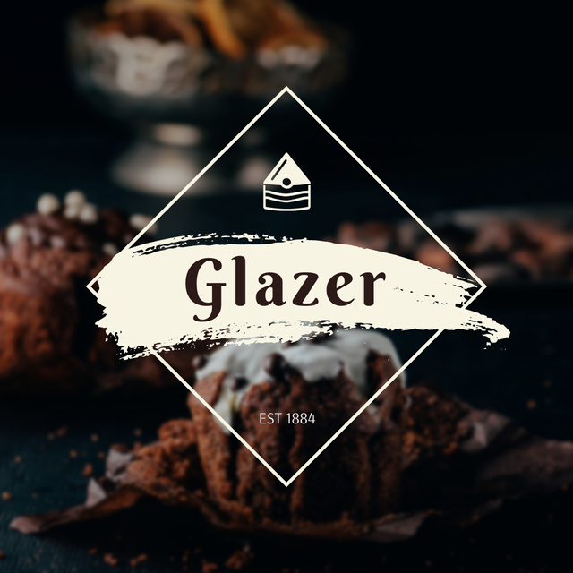 Modèle de visuel Bakery Ad with Yummy Chocolate Cupcakes - Logo