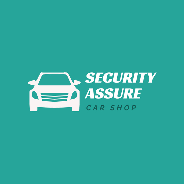 Ontwerpsjabloon van Logo van Security Ad with Car