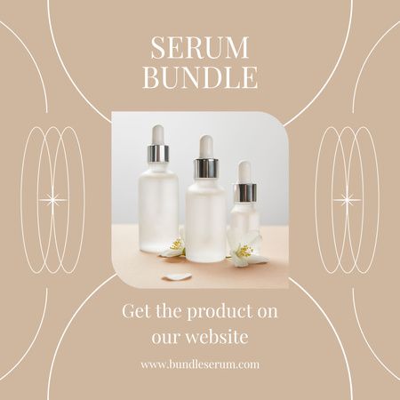 Beauty Serum Bundle Promotion Beige Instagram Design Template