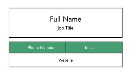 Plantilla de diseño de Breve información sobre el trabajador de la empresa Business Card US 