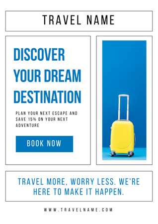 Ontwerpsjabloon van Poster van Dream Destinations Tours-aanbieding
