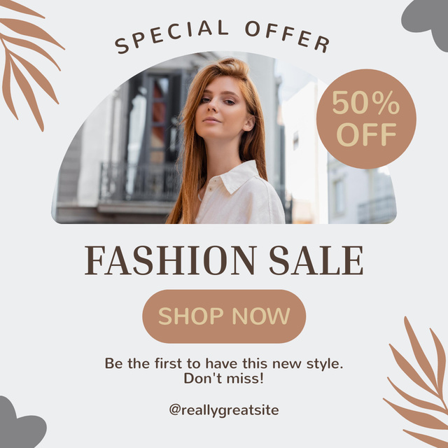 Template di design Fashion Sale Announcement with Special Offer of Discount Instagram