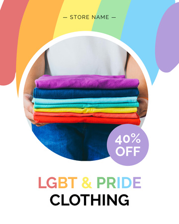 LGBT Clothing Offer Poster 16x20in Design Template
