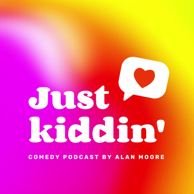 Comedy Podcast Topic Announcement Animated Post Tasarım Şablonu