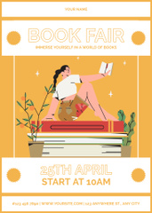 Book Fair Ad with Girl Reader