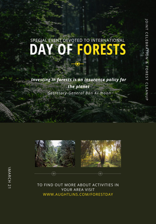 Forests Preservation and Eco Activities Poster 28x40in Tasarım Şablonu