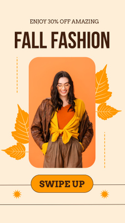 Plantilla de diseño de Tendencias de la moda de otoño Instagram Video Story 