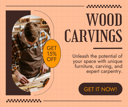 Exquisite Wood Carvings Offer At Reduced Price Facebook Design Template