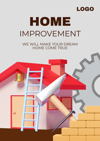 House Maintenance and Repair Services Flayer Design Template