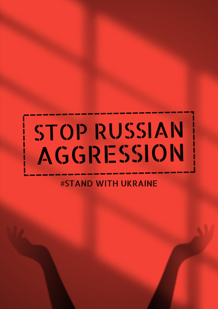 Designvorlage Stop Russian Aggression für Poster