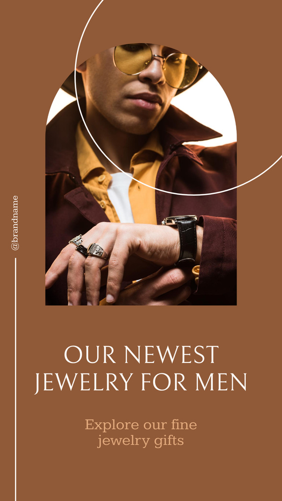 Designvorlage Newest Jewelry For Men für Instagram Story