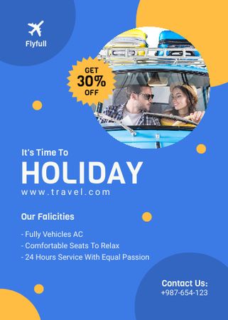 Template di design Flyer - Modern Holiday Travel Promotion Flayer