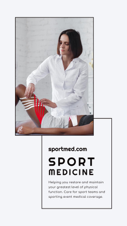 Template di design annuncio di medicina sportiva Instagram Story