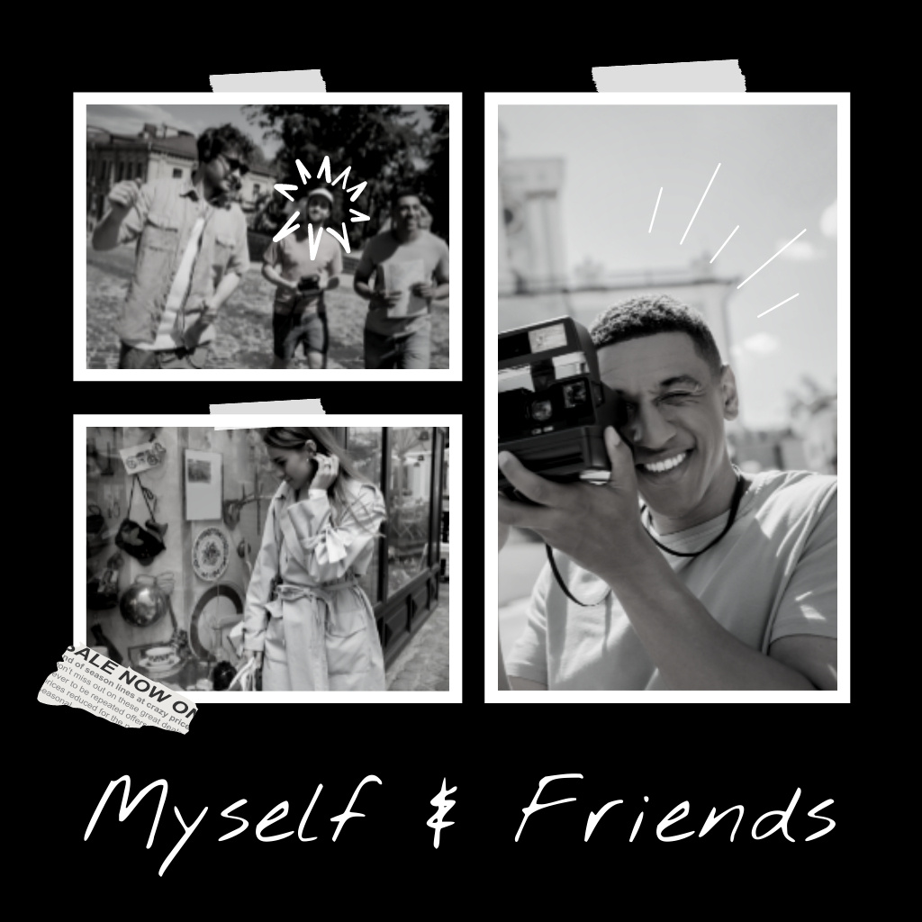 Cute Photos of Friends Photo Book Design Template
