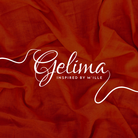 Ontwerpsjabloon van Logo van Aanbieding modewinkelservices met rode doek