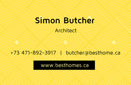 Designvorlage Contact Information of Architect für Business Card 85x55mm
