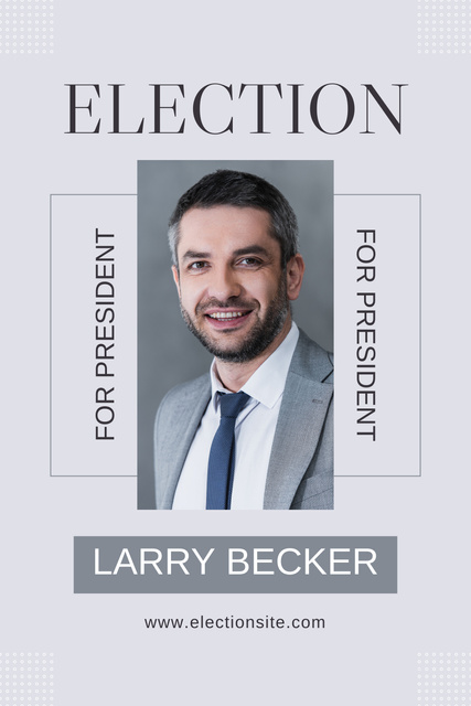 Announcement of Presidential Elections Pinterest Design Template