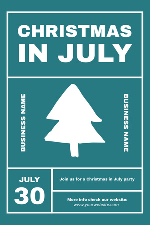  Celebrate Christmas in July Flyer 4x6in Design Template