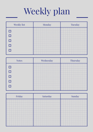 Conservative weekly business and study Schedule Planner Design Template