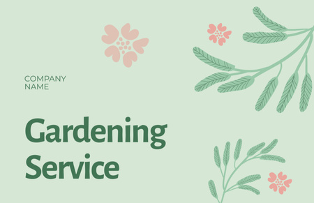 Gardening Services Advertisement Business Card 85x55mm Design Template