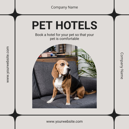 Hotel Service Offer for Pets Instagram Design Template