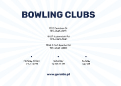 Announcement of Discount Offer in Bowling Club
