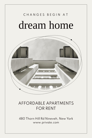 Dream Home Satış Teklifi Pinterest Tasarım Şablonu