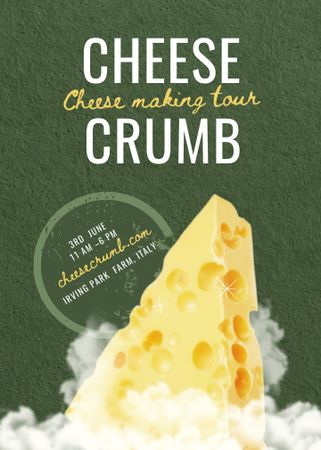 Ontwerpsjabloon van Invitation van Cheese Tasting Announcement