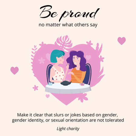 Plantilla de diseño de LGBT Support Motivation Instagram 