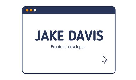 Frontend Developer Services Business card Šablona návrhu