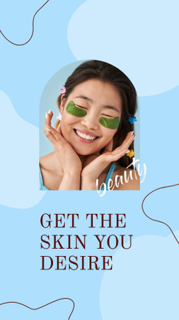Skincare Ad with Young Attractive Girls Instagram Video Story Modelo de Design