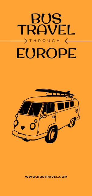 Extravagant Bus Travel Tour Announcement Flyer DIN Large – шаблон для дизайну