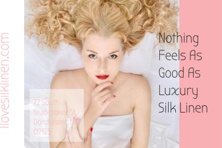 Luxury silk linen with Attractive Woman Gift Certificate – шаблон для дизайна