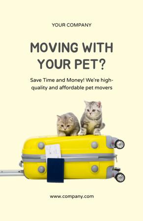 Travel Tips with Pets with Cute Kittens Flyer 5.5x8.5in Design Template