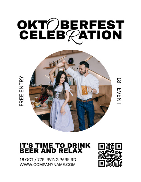 Oktoberfest Fun and Celebration Ad Flyer 8.5x11in Design Template