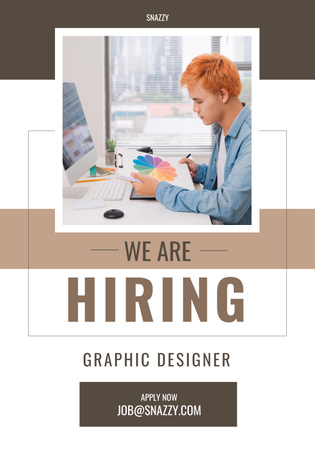 Graphic Designer Open Position  Poster 28x40in Design Template