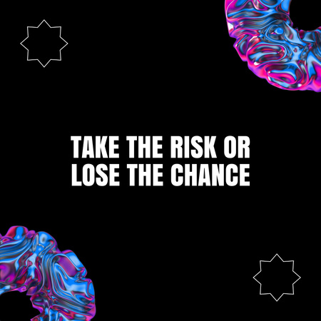 Inspiráló idézet a kockázatvállalásról Animated Post tervezősablon