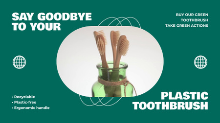 Ontwerpsjabloon van Full HD video van Niet-plastic tandenborstels in glazen pot Promotie